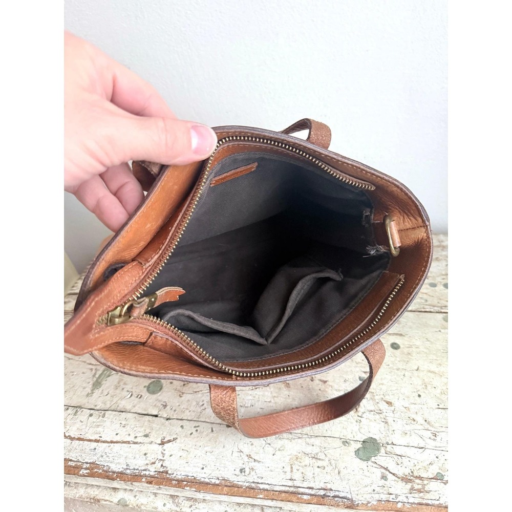 Madewell Medium Leather Transport Tote Crossbody‎ Bag English Saddle Leather - Picture 6 of 10
